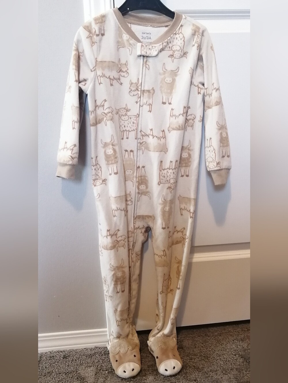 Carter's Toddler Fleece Pajamas Highland Cow